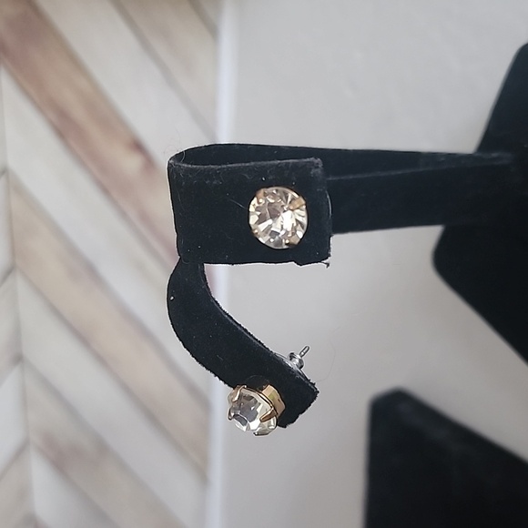 Multi Strand Gold Chain with Red Satin Ribbon Necklace Earrings Set New - Picture 7 of 9